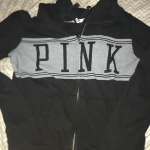 BLACK VS PINK ZIP UP